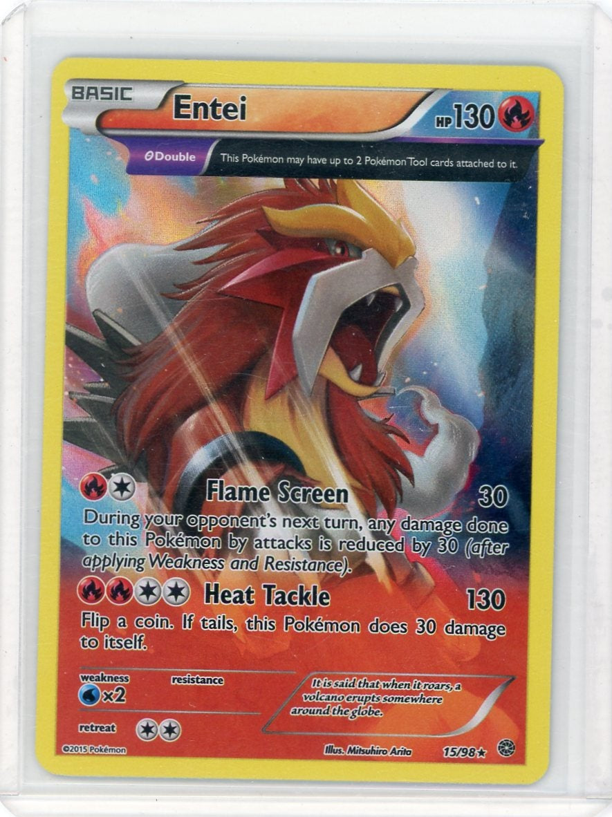 Entei 2015 Pokemon Ancient Origins #15/98 LP