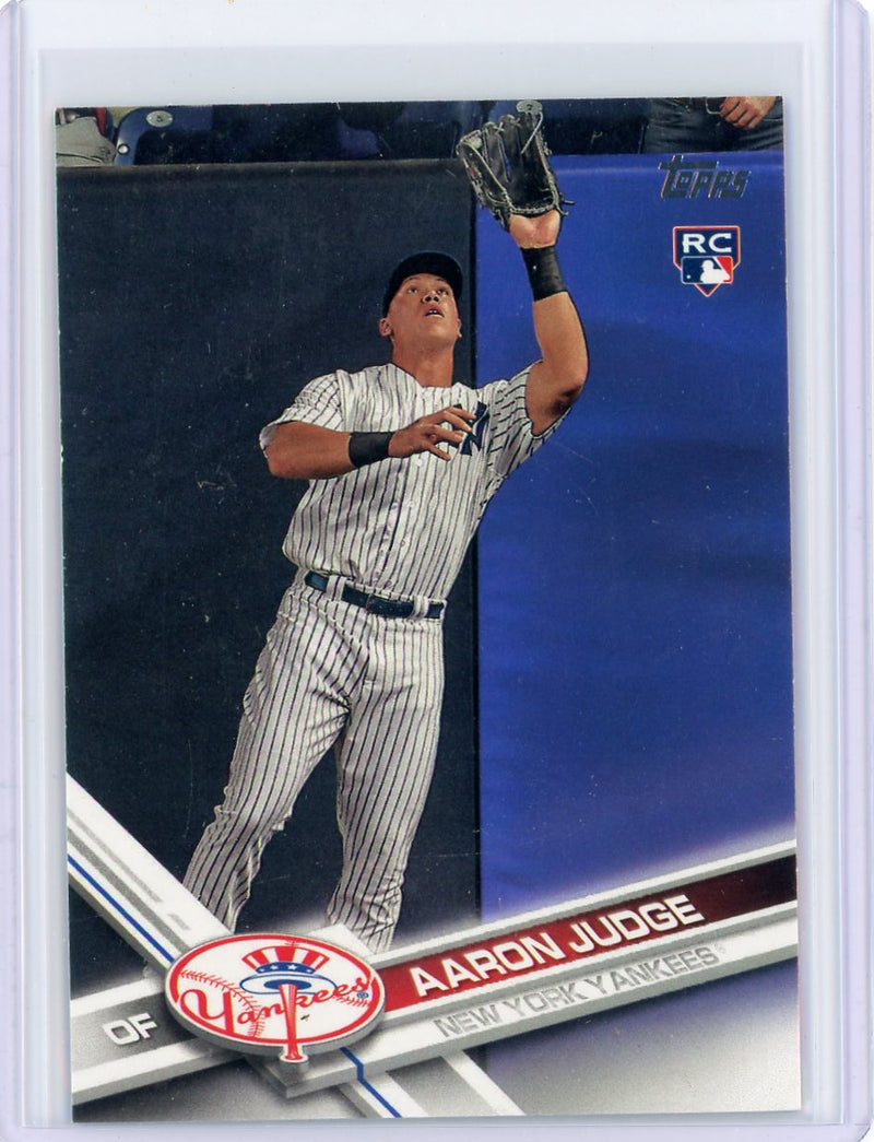 Aaron Judge 2017 Topps Rookie Card Catching