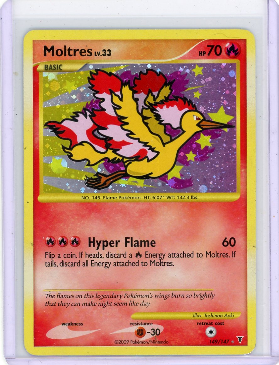 Moltres Lv. 33 2009 Pokemon Supreme Victors secret rare #149/147 MP