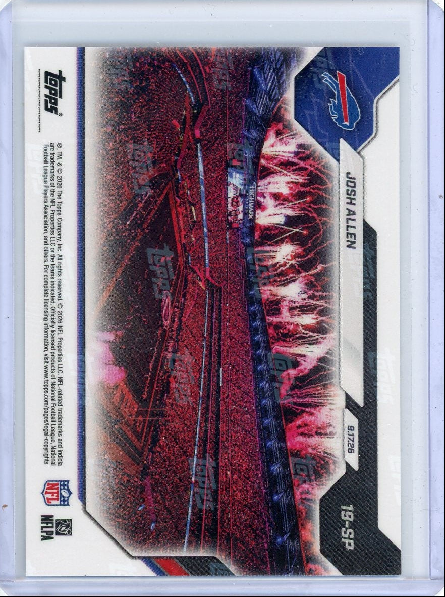 Josh Allen 2026 Topps Now Short Print NFL #19-SP