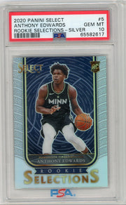 Anthony Edwards 2020 Panini Select Rookie Selections Silver PSA 10