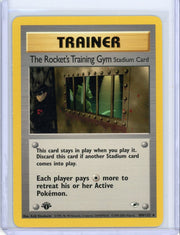 The Rocket's Training Gym Stadium Card Trainer 2000 Pokemon Gym Heroes 1st Edition non-holo #104/132