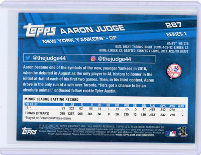 Aaron Judge 2017 Topps Rookie Card Catching