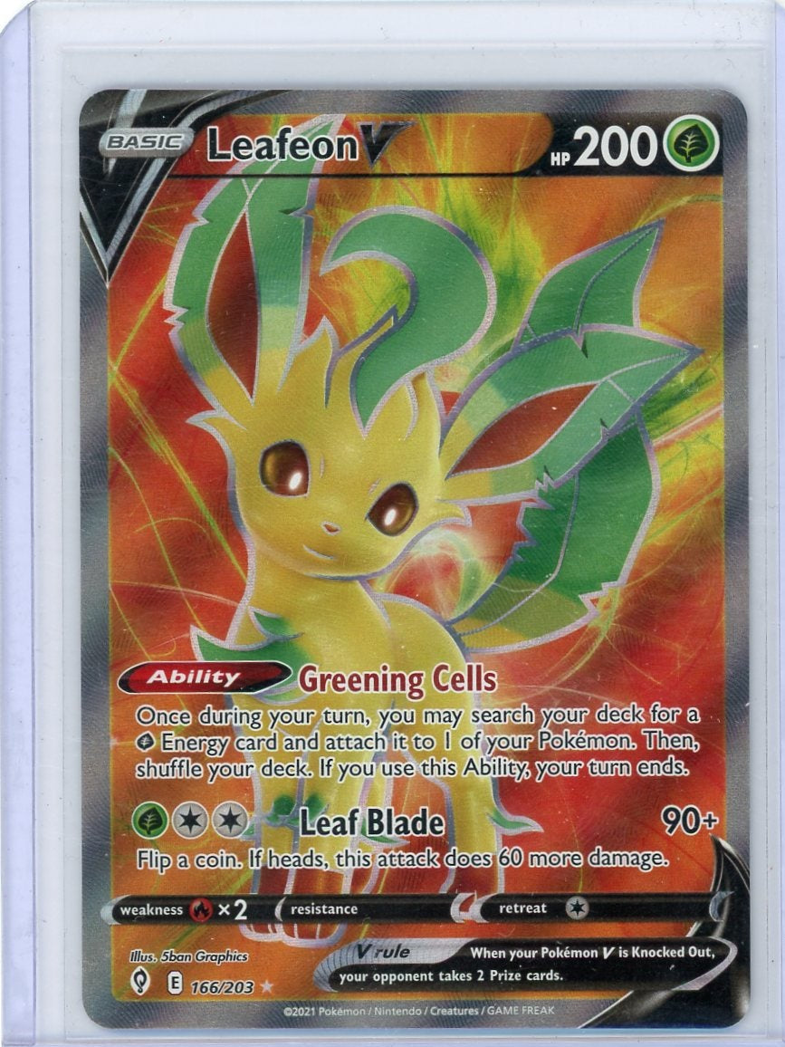 Leafeon V 2021 Pokemon Evolving Skies #166/203