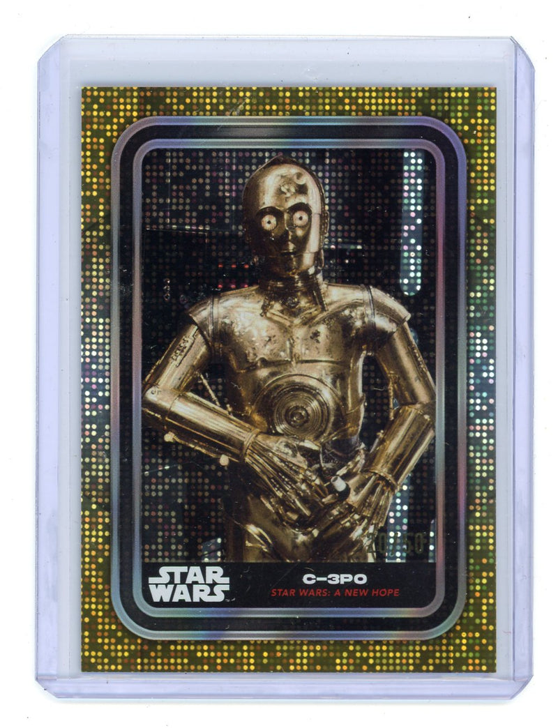 C-3PO Topps 2023 New York Comic Con Exclusive Gold Speckle 20/50