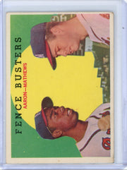 Hank Aaron / Ed Mathews 1959 Topps Fence Busters (1)