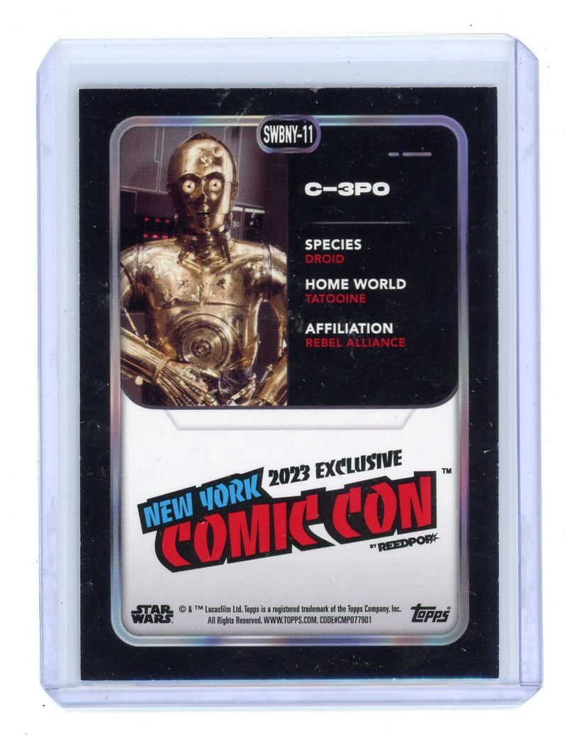 C-3PO Topps 2023 New York Comic Con Exclusive Gold Speckle 20/50