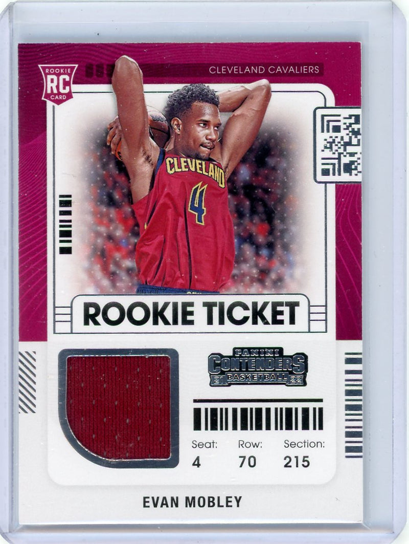Evan Mobley 2021-22 Panini Contenders Rookie Ticket jersey relic rc