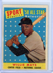 Willie Mays 1958 Topps Sport Magazine '58 All Star Selection (1)