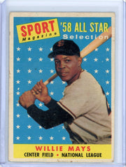 Willie Mays 1958 Topps Sport Magazine '58 All Star Selection (2)