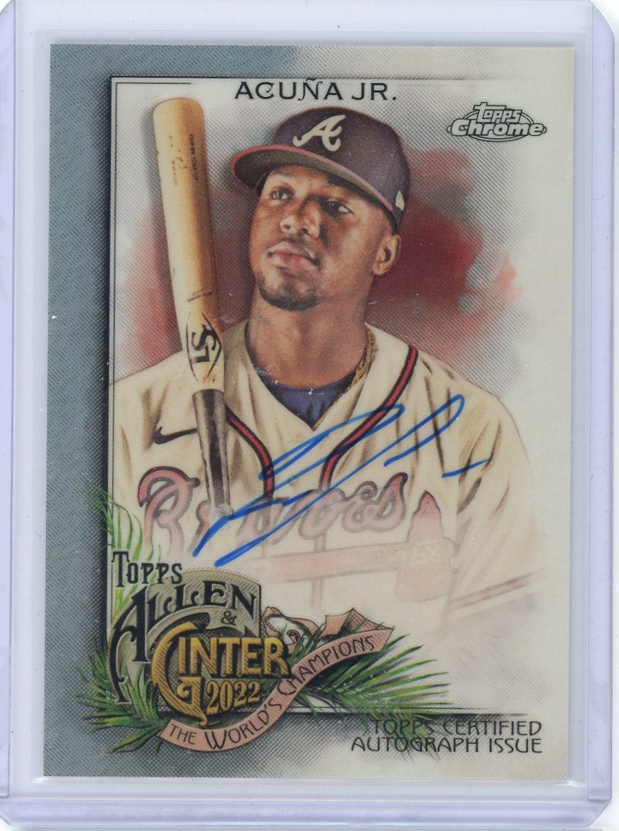 Ronald Acuna Jr. 2022 Topps Allen & Ginter Chrome autograph refractor