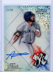 Austin Wells 2021 Bowman Sterling speckle autograph #'d 71/99