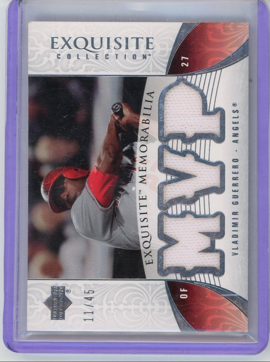 Vladimir Guerrero 2006 Upper Deck Exquisite Baseball Exquisite Memorabilia #'d 11/45