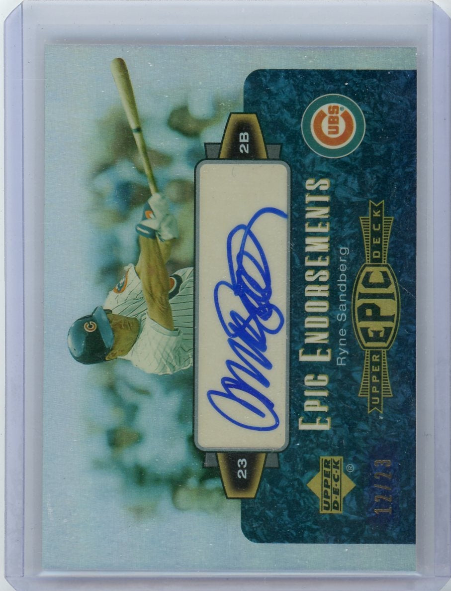 Ryne Sandberg 2006 Upper Deck Baseball Epic Endorsements Autograph #'d 12/23