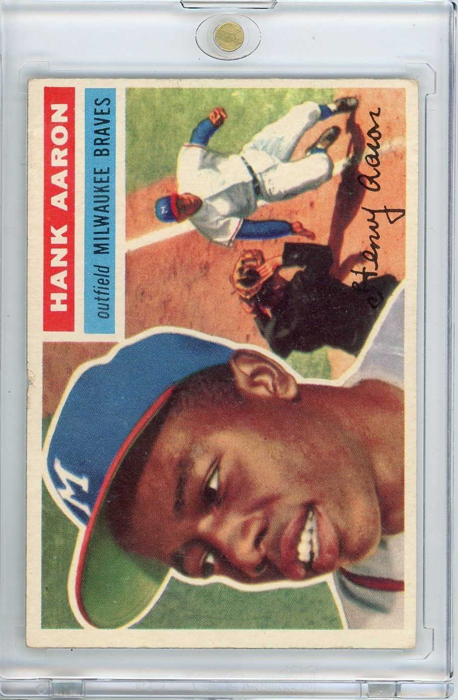Hank Aaron 1956 Topps Gray Back #31