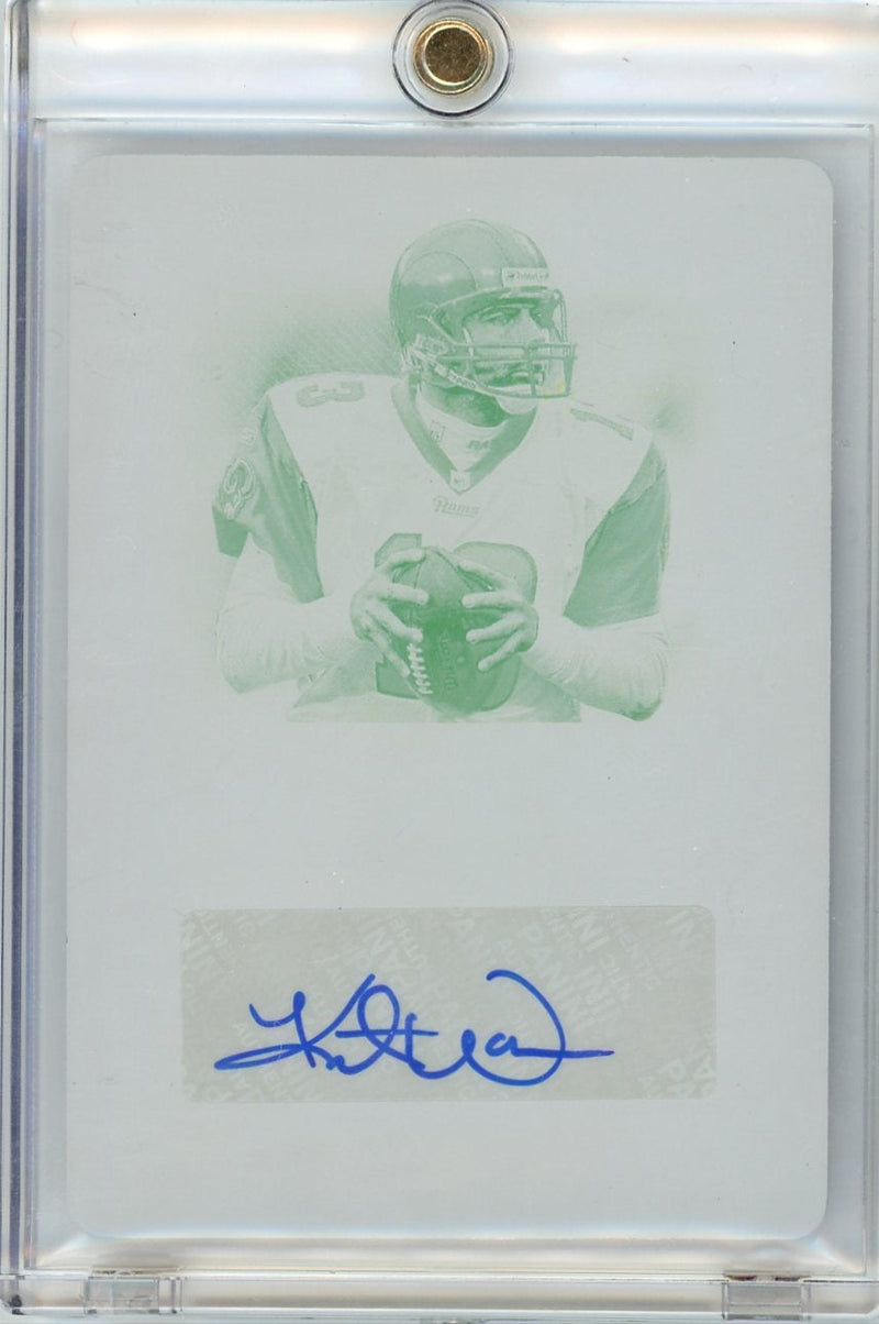 Kurt Warner 2019 Panini National Treasures Printing Plate autograph 