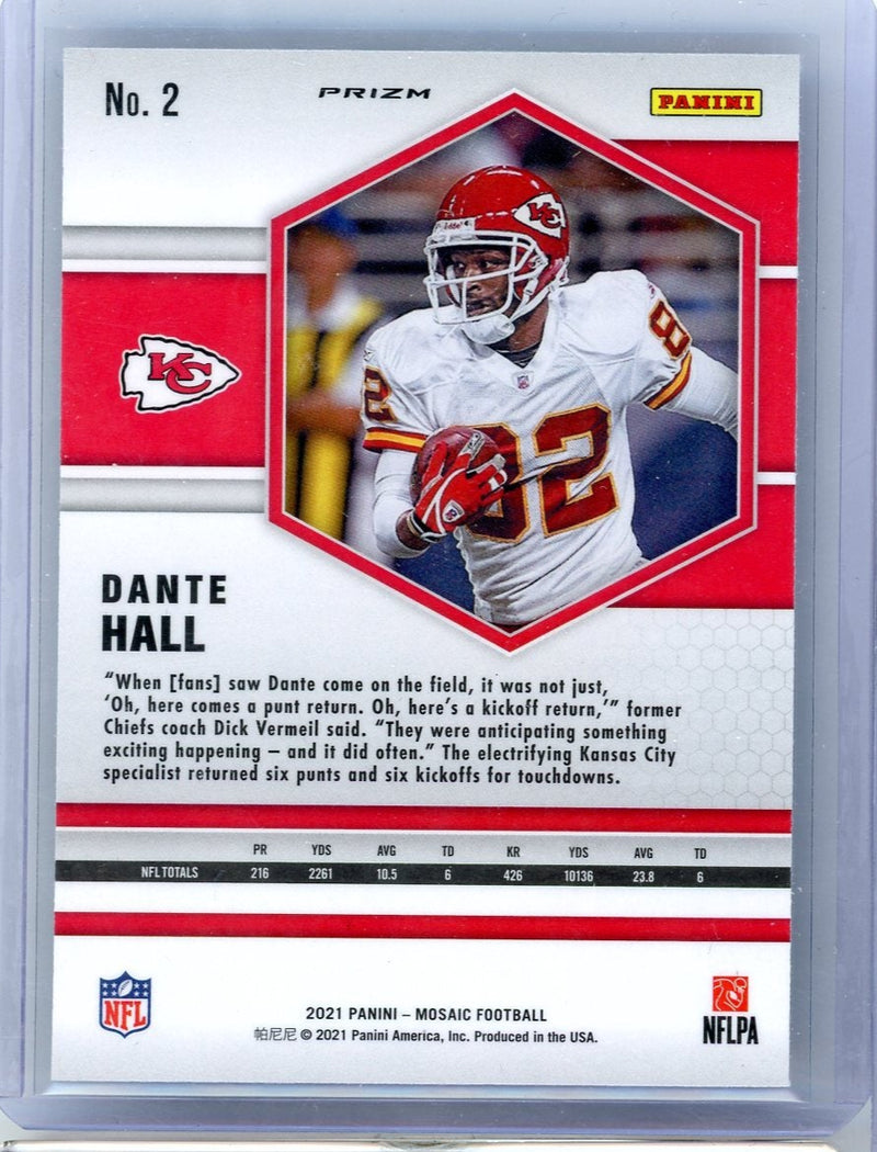 Dante Hall 2021 Panini Mosaic Genesis prizm