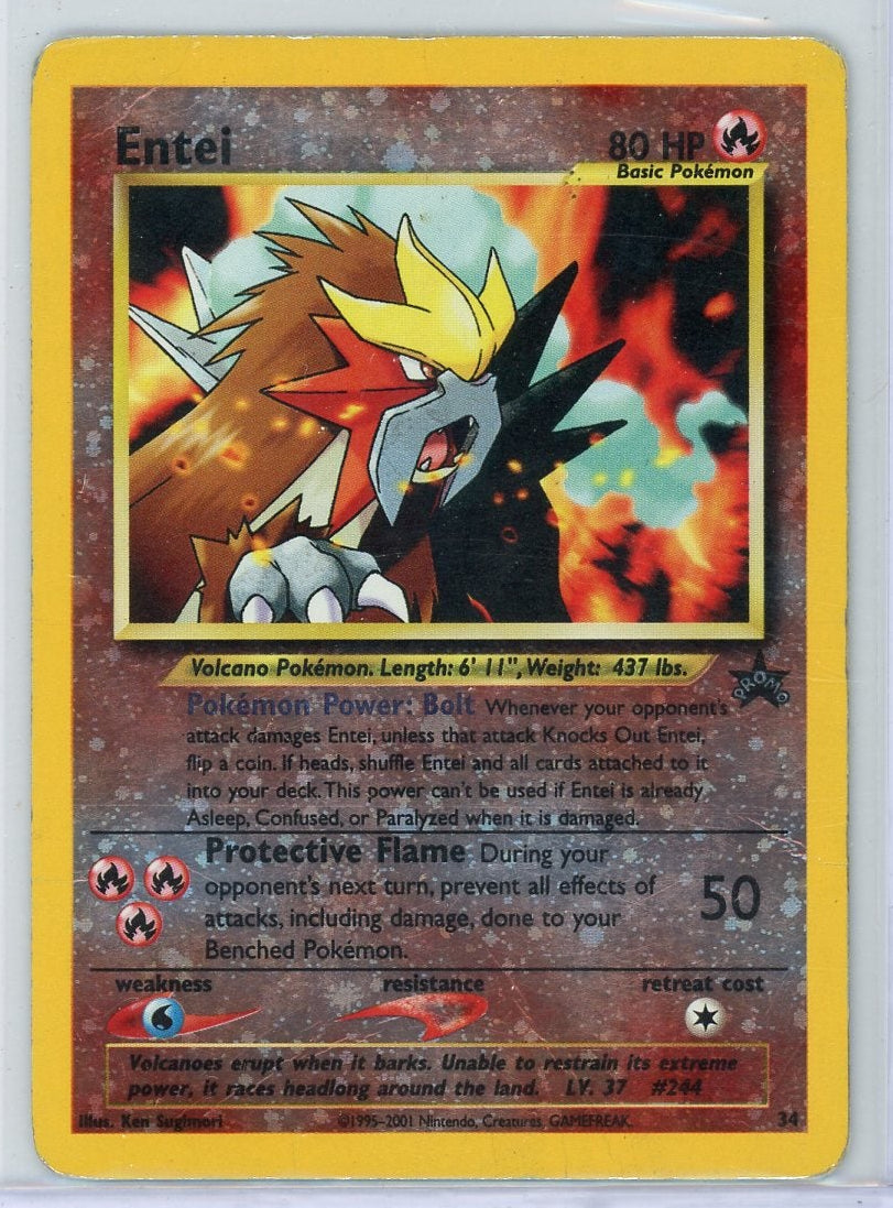 Entei 2001 Pokémon WoTC Movie Promo #34 (HP)