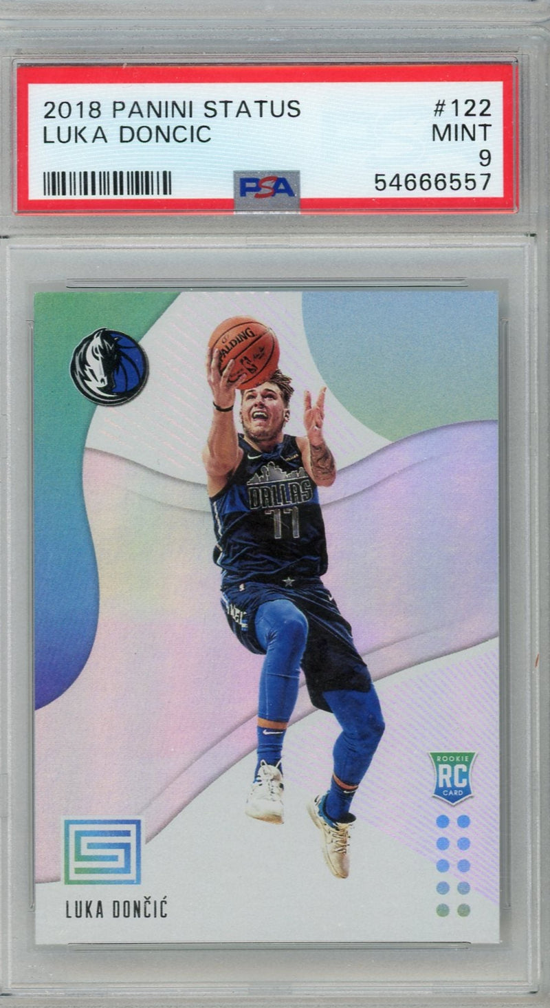 Luka Doncic 2018 Panini Status rookie card PSA 9