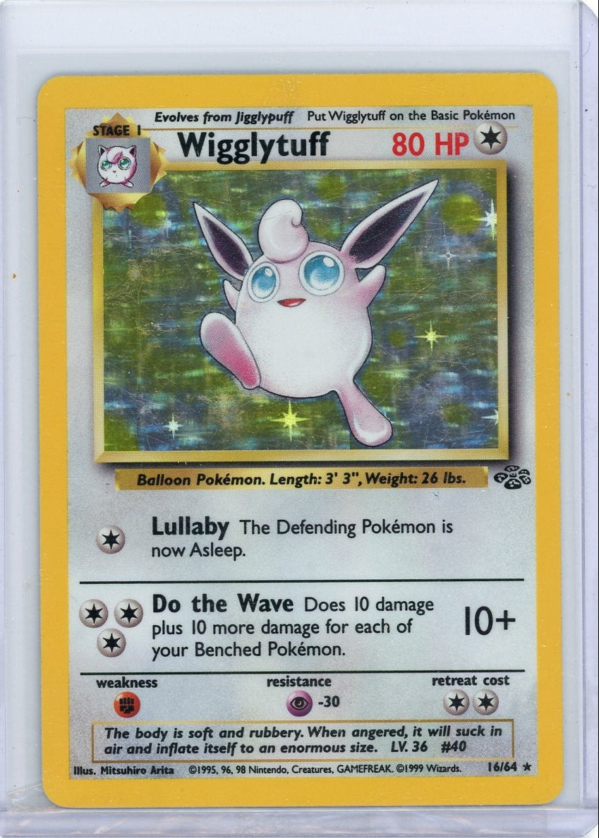 Wigglytuff 1999 Pokemon Jungle holo #16/64 MP/LP