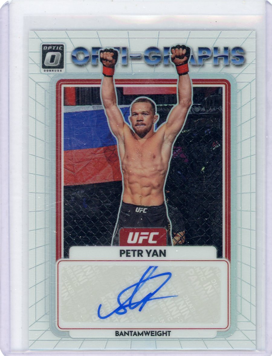 Petr Yan 2023 Panini Donruss Optic Opt-Graphs autograph silver prizm