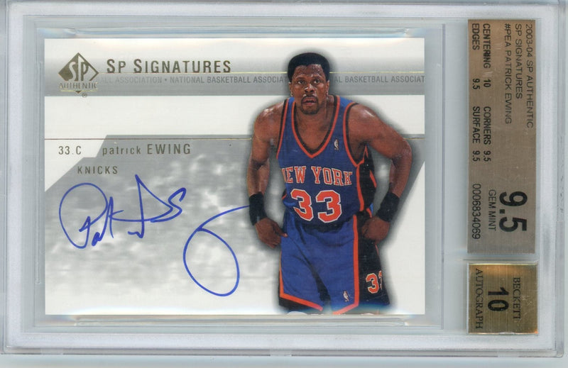 Patrick Ewing 2003-24 Upper Deck SP Authentic SP Signatures auto BGS 9.5 AUTO 10