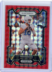 Drake Maye 2024 Panini Prizm Draft Picks red finite prizm rookie card #'d 031/125