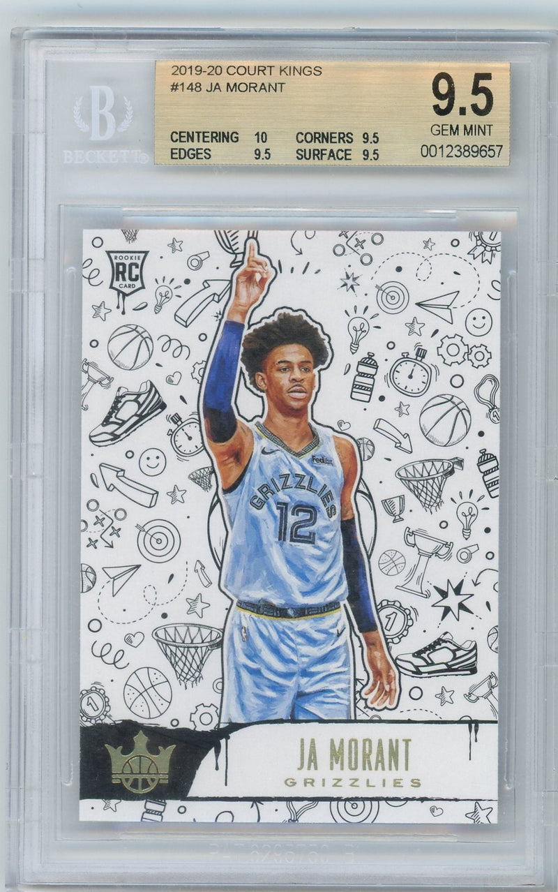 Ja Morant 2019-20 Panini Court Kings rookie card BGS 9.5