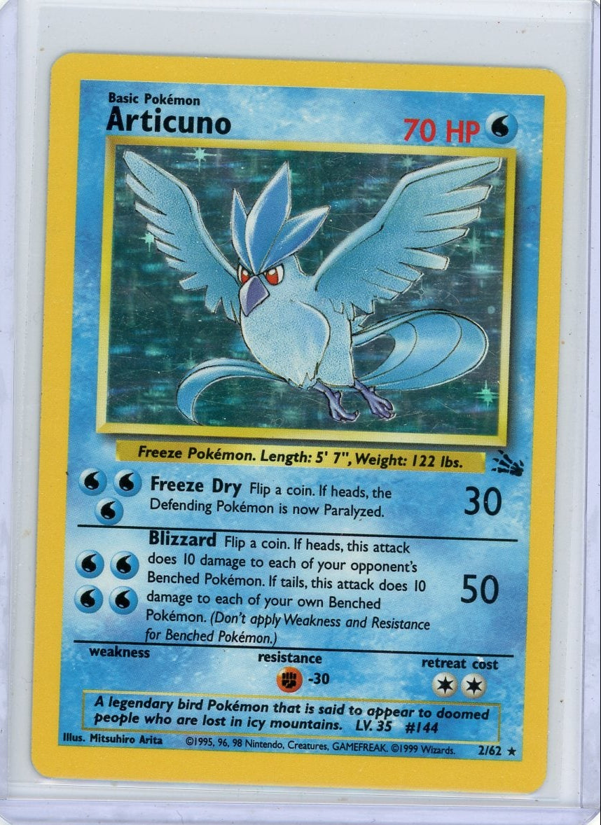 Articuno 1999 Pokemon Fossil Holo #2/62