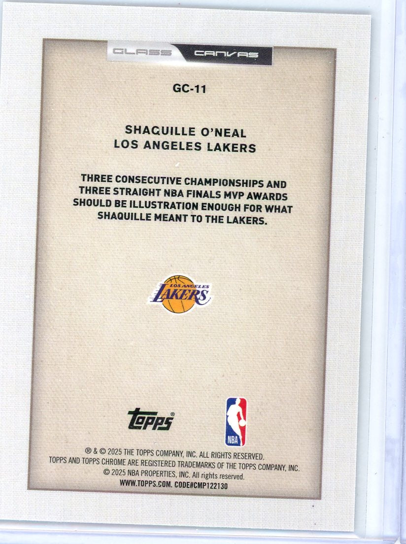 Shaquille O'Neal 2025-26 Topps Chrome Glass Canvas SP