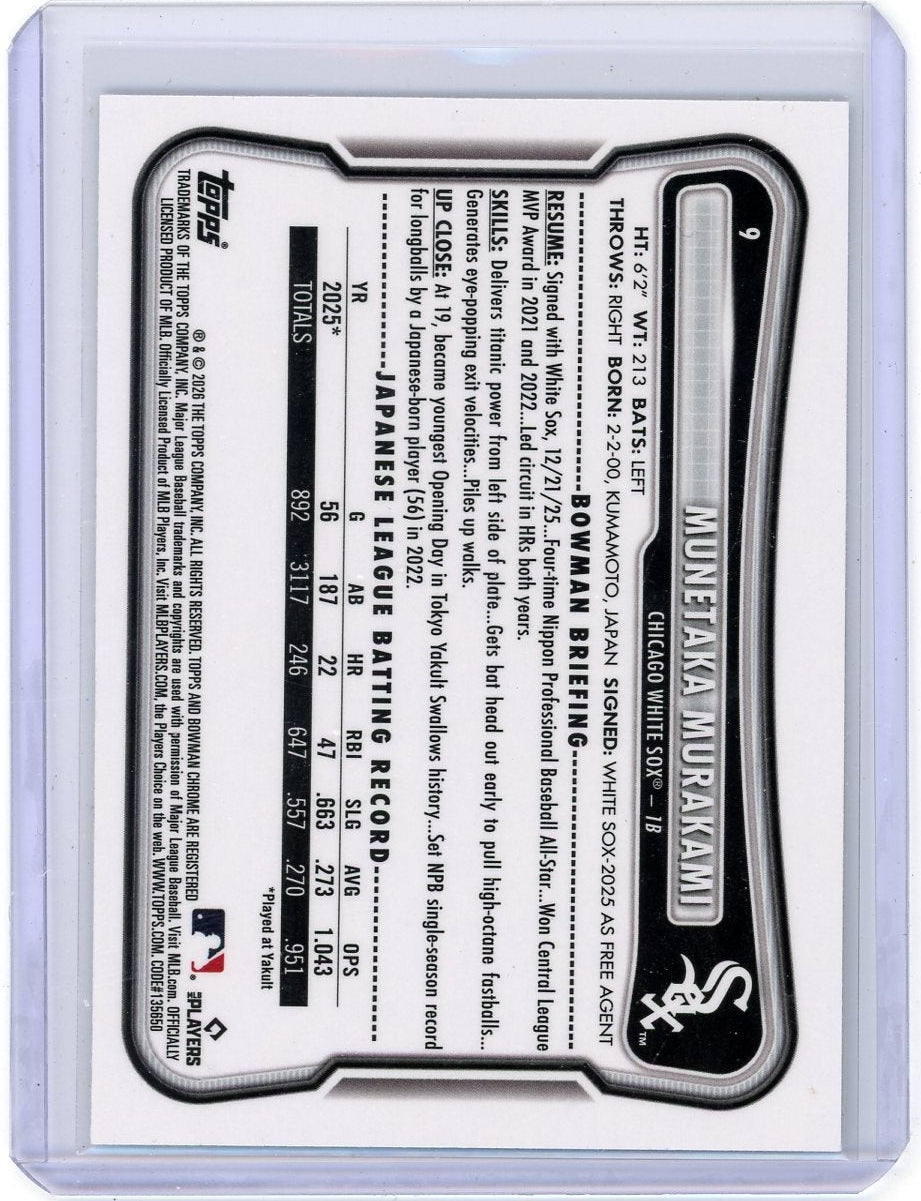 Munetaka Murakami 2026 Bowman Chrome Red Rookie RC