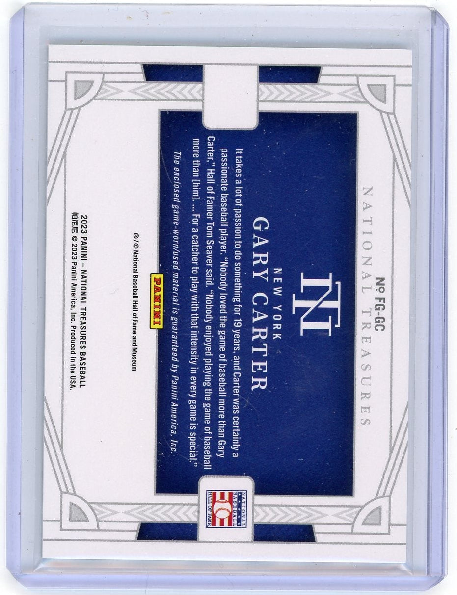 Gary Carter 2023 Panini National Treasures Field Gear Bat Relic #'d 62/99