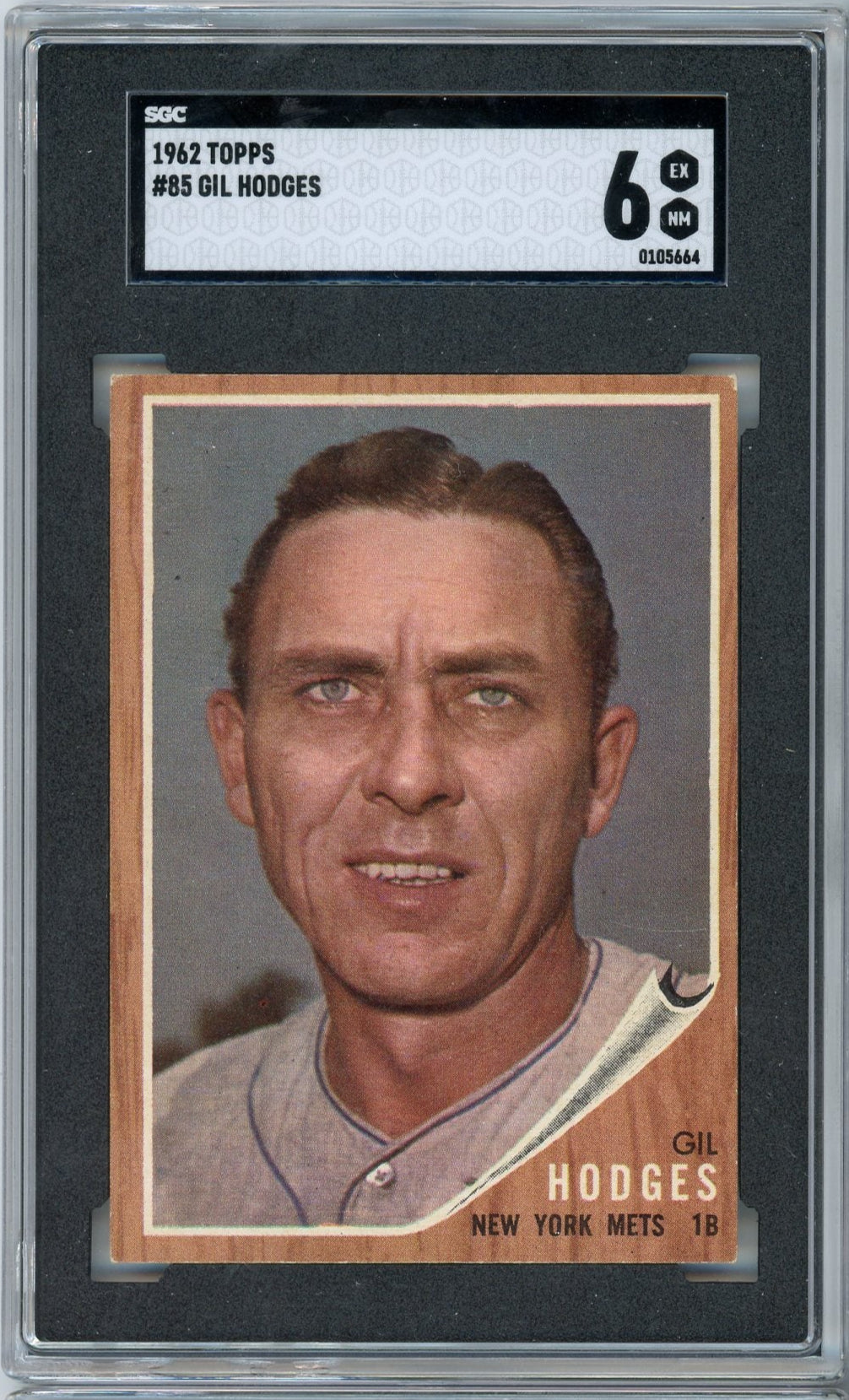 Gil Hodges 1962 Topps #85 SGC 6