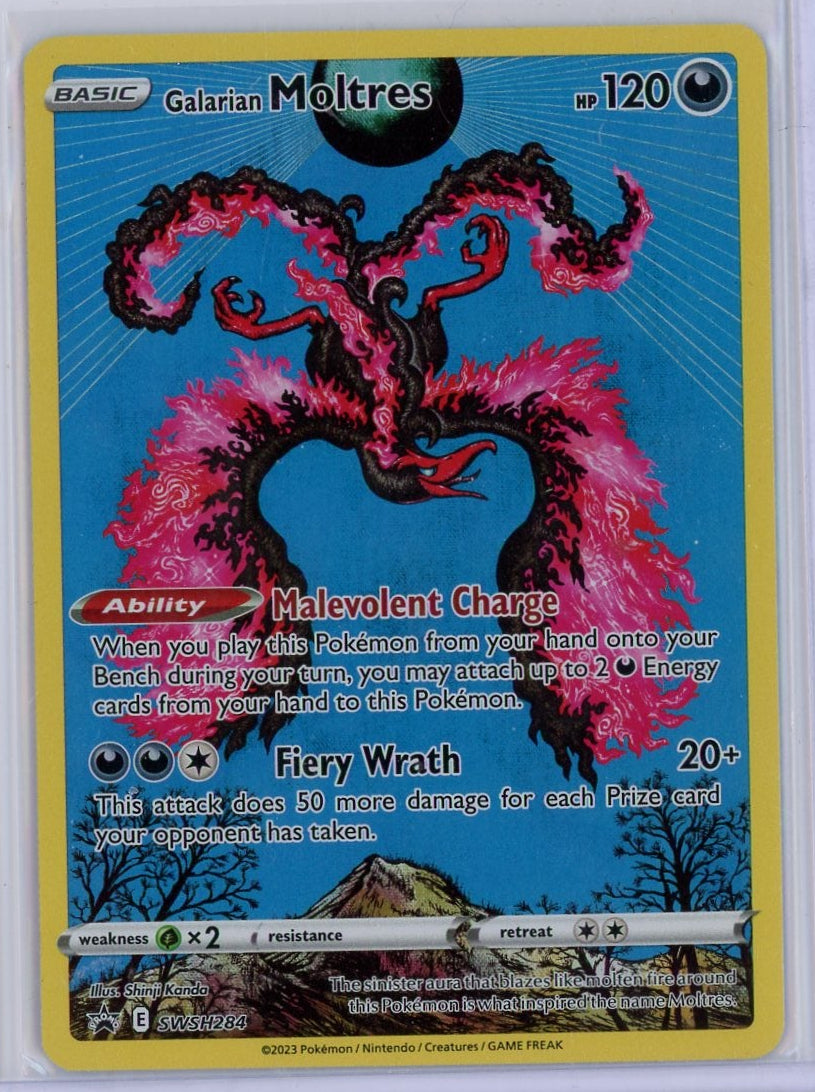Galarian Moltres Pokémon Sword & Shield Black Star Promo #SWSH284