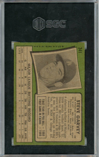 Steve Garvey 1971 Topps #341 SGC Authentic (Min. Size)