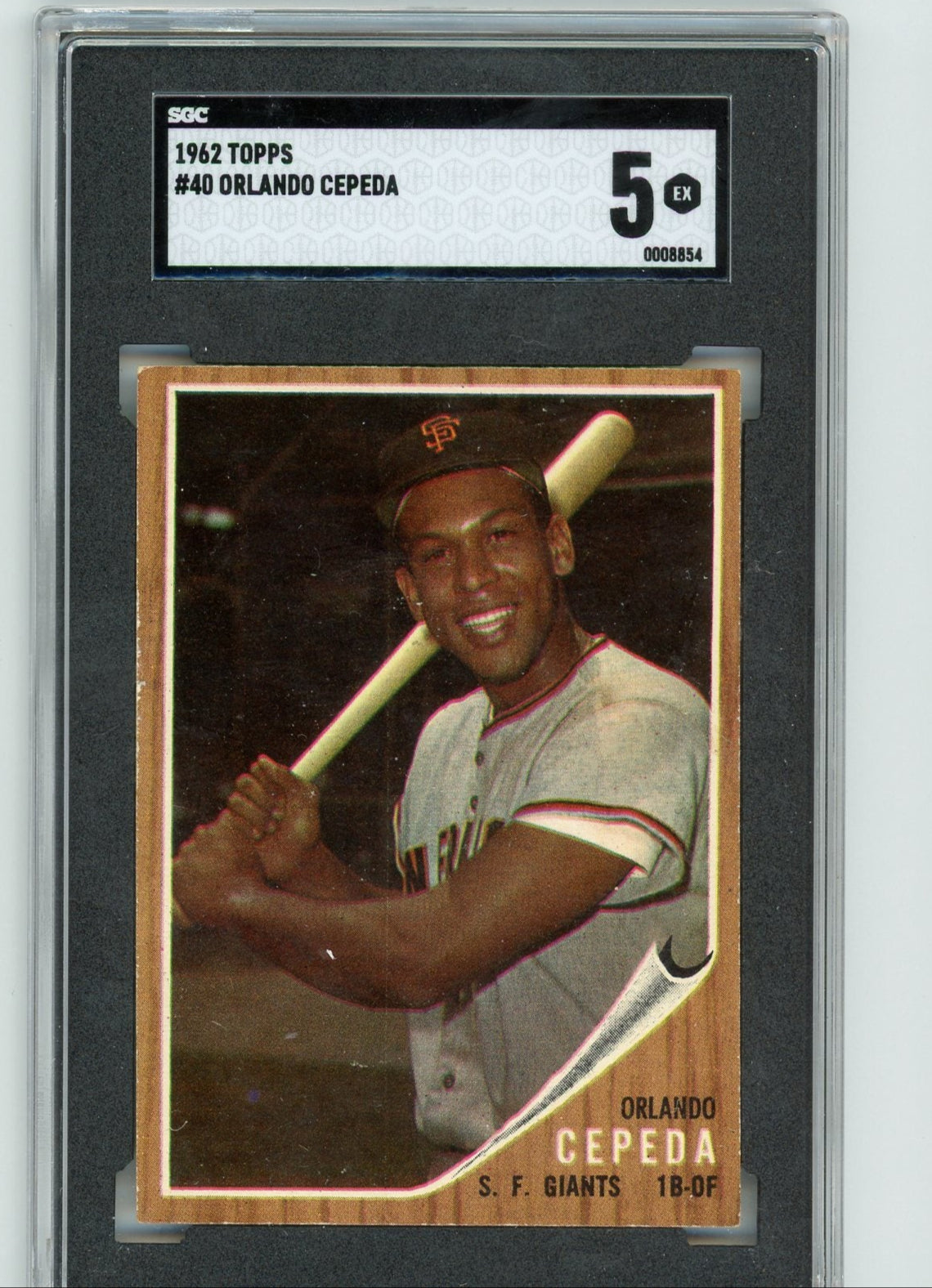 Orlando Cepeda 1962 Topps #40 SGC 5