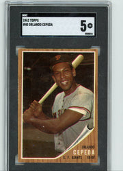 Orlando Cepeda 1962 Topps #40 SGC 5
