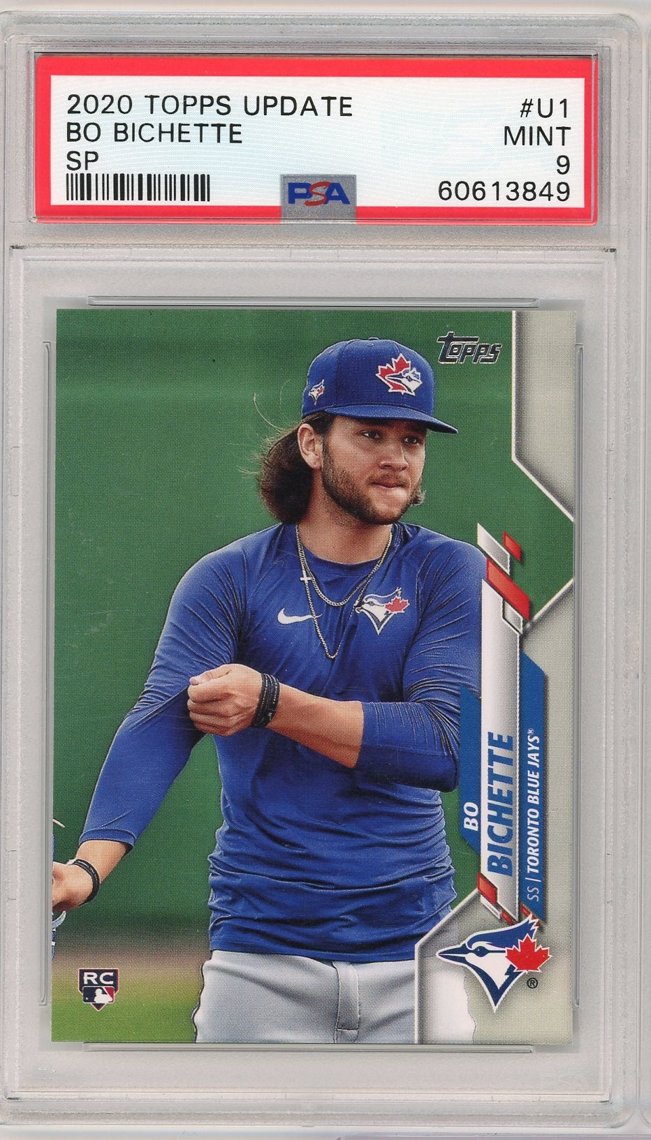 Bo Bichette 2020 Topps Update SP rookie card PSA 9