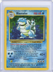 Blastoise 1999 Pokemon Base Set holo #2/102 MP
