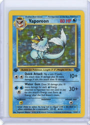 Vaporeon 1st Edition 1999 Pokemon Jungle holo #12/64 LP