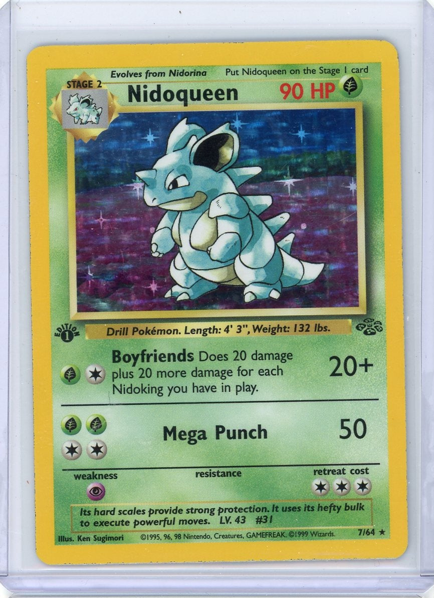 Nidoqueen 1st Edition 1999 Pokemon Jungle holo #7/64 MP