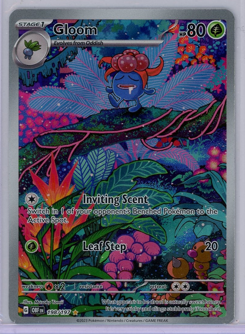 Gloom Pokémon Obsidian Flames Illustration Rare #198/197