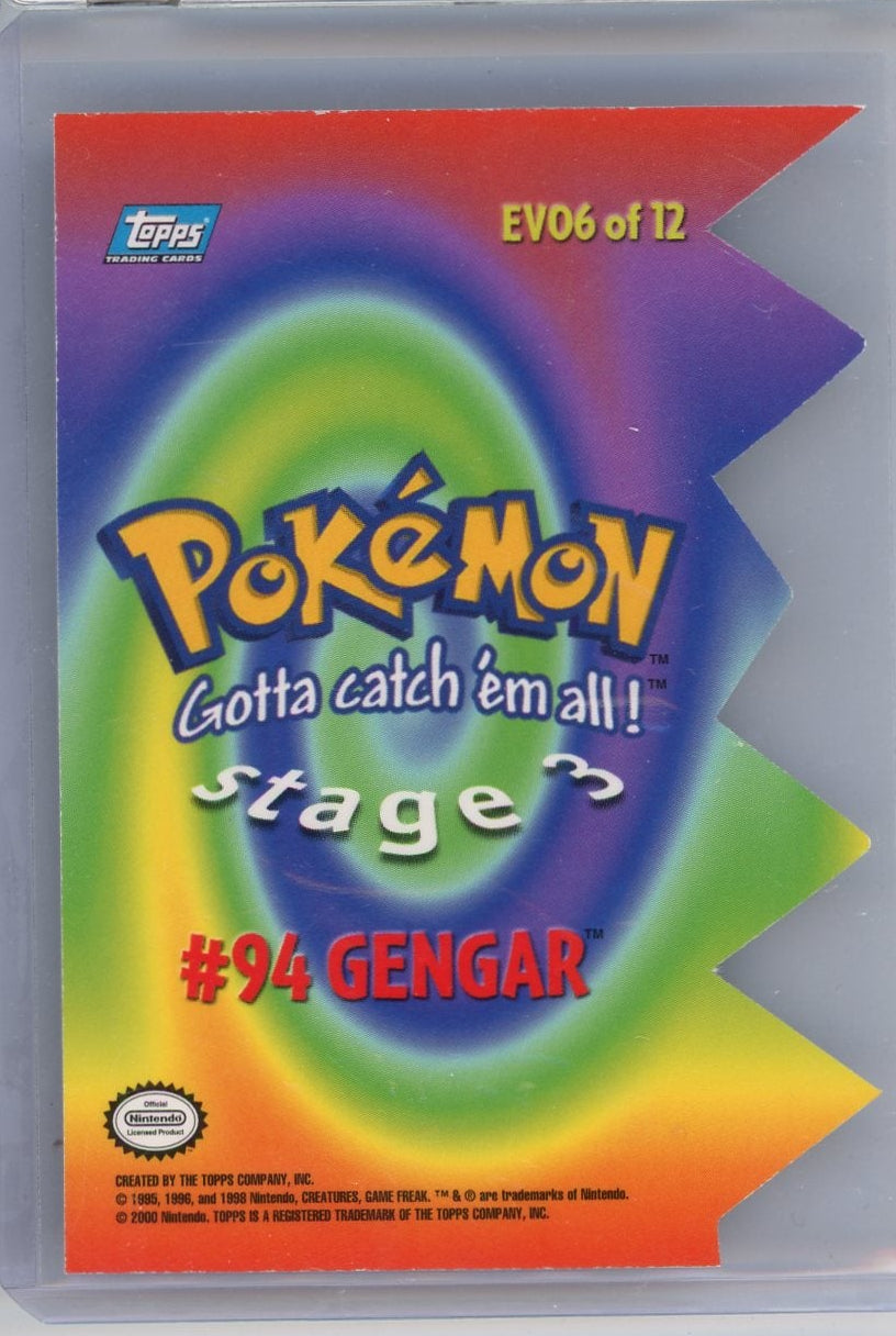 Gengar 2000 Topps TV Animation Series 3 Embossed Die Cut
