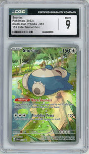 Snorlax 2023 Pokemon 151 ETB Black Star Promo #051 CGC 9