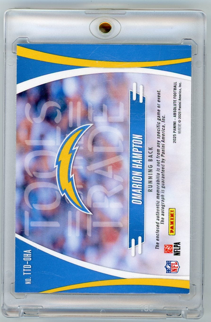 Omarion Hampton 2025 Panini Absolute Tools of the Trade RPA #'d 45/99
