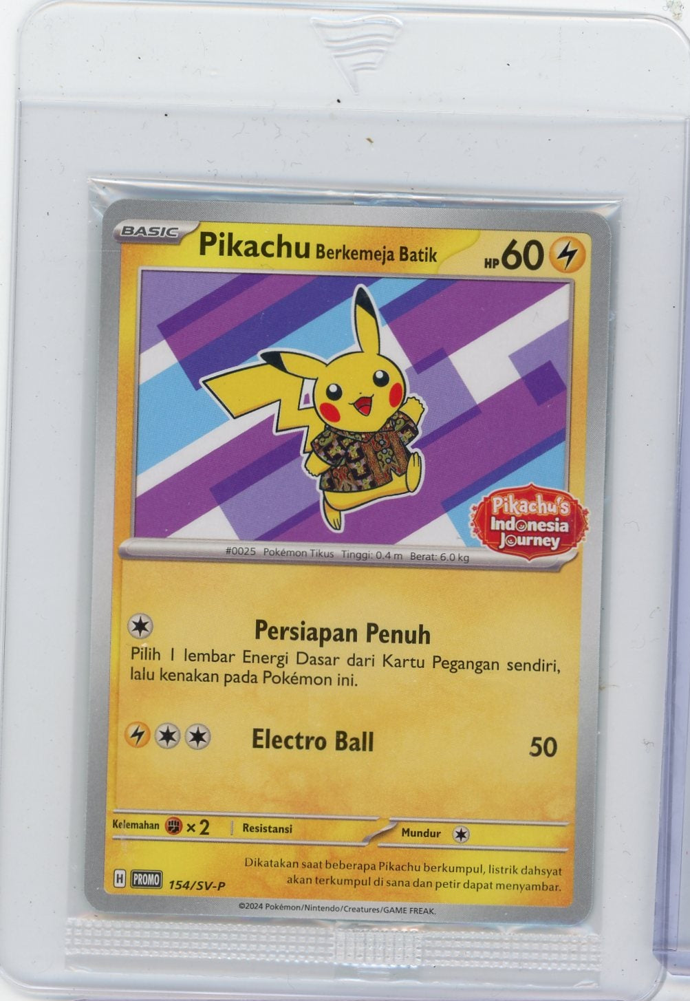 Pikachu Berkemeja Batik Pokémon Black Star Promo #154/SV-P