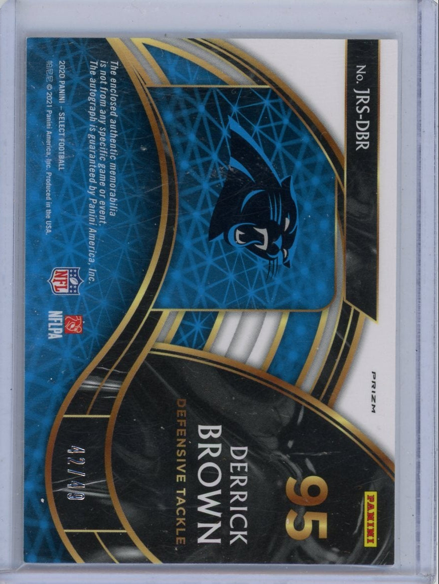 Derrick Brown 2020 Panini Select RPA #'d 42/49
