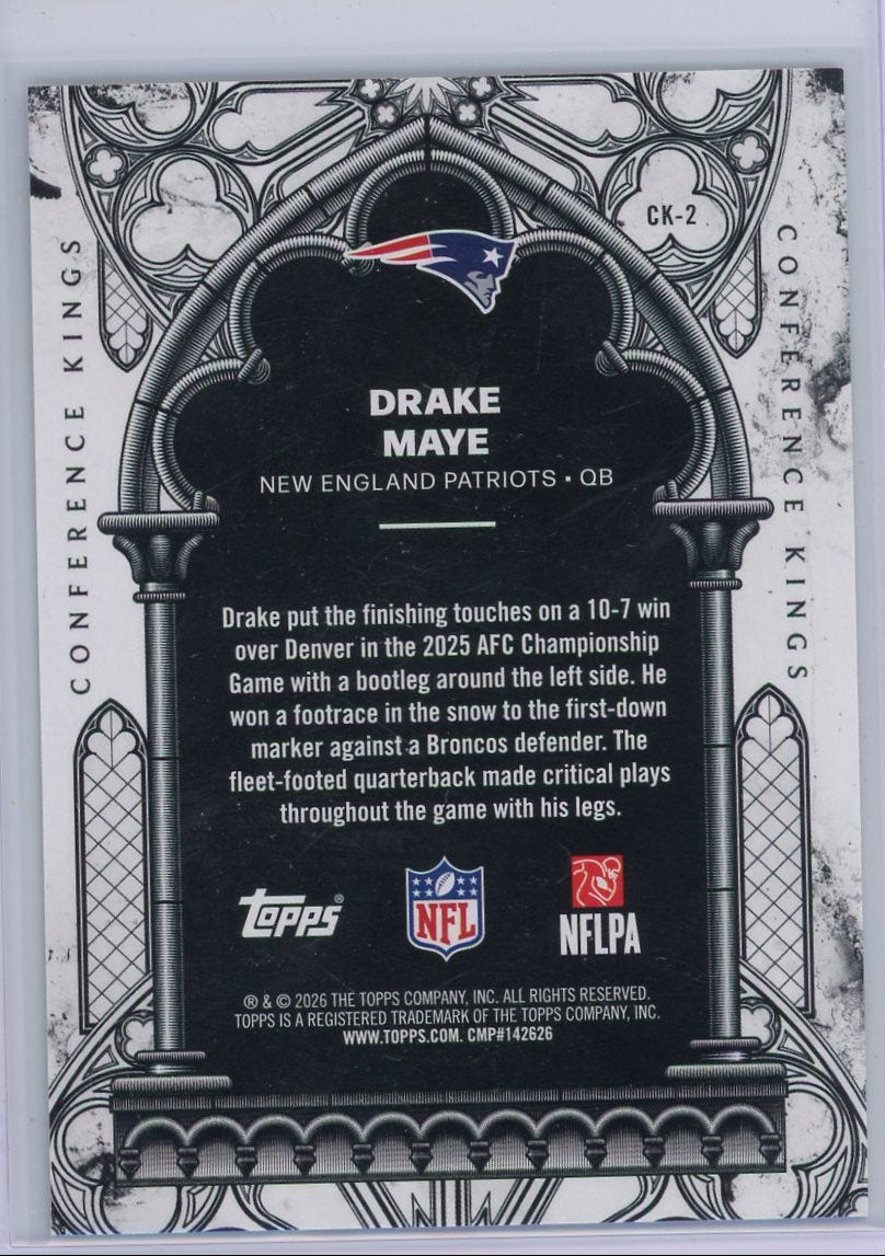 Drake Maye 2026 Topps Conference Kings Green #'d 79/99