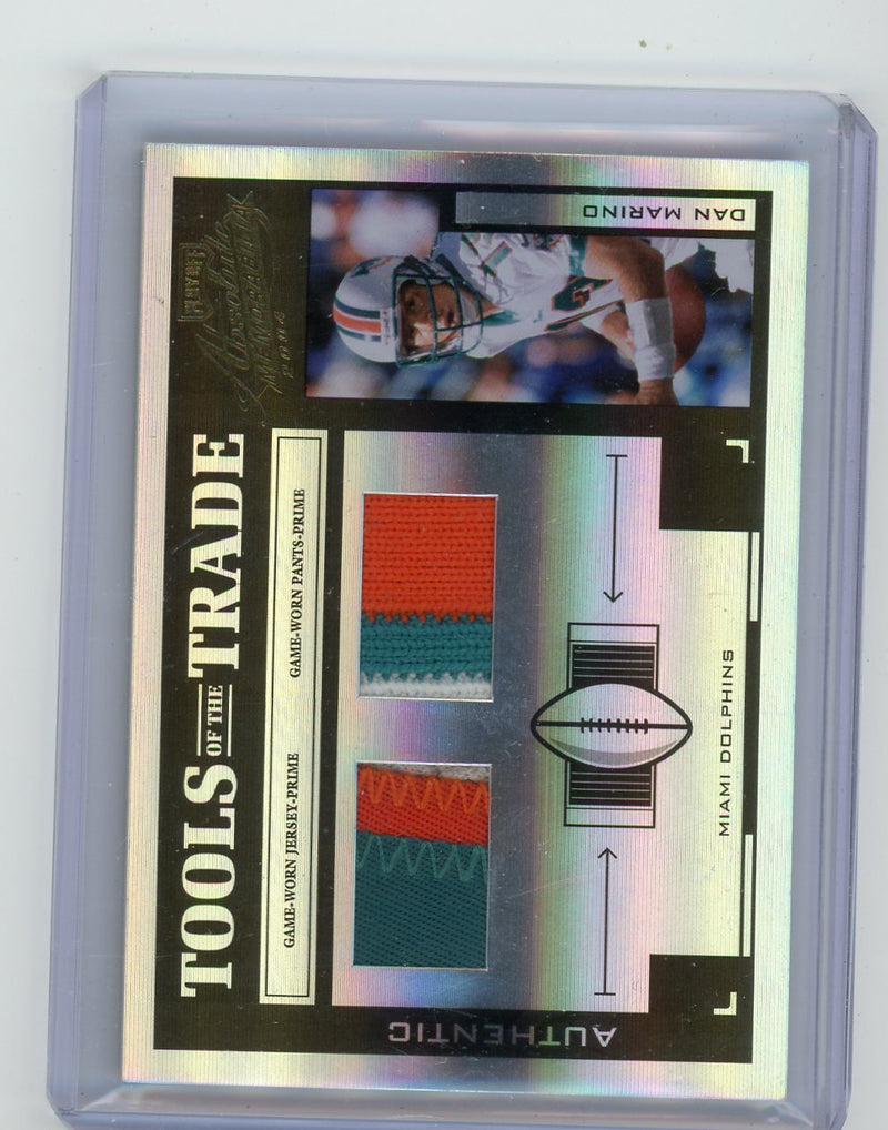 Dan Marino 2004 Donruss Playoff Absolute Tools of the Trade Black Game worn Jersey/Pants 