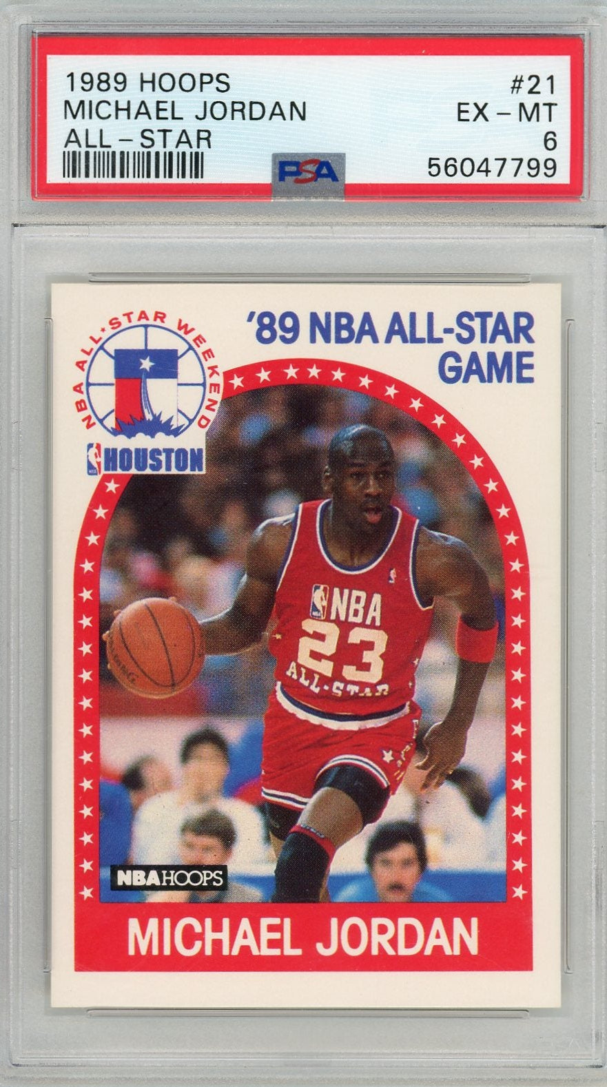 Michael Jordan 1989 Hoops All Star #21 PSA 6